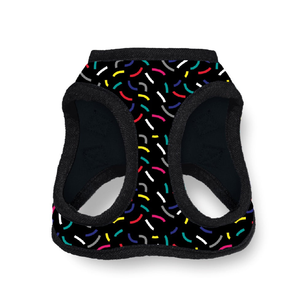 Pechera Para Perro Con Diseños Divertidos Full Print, De Fácil Transpiración y Muy Cómoda. Color Negro