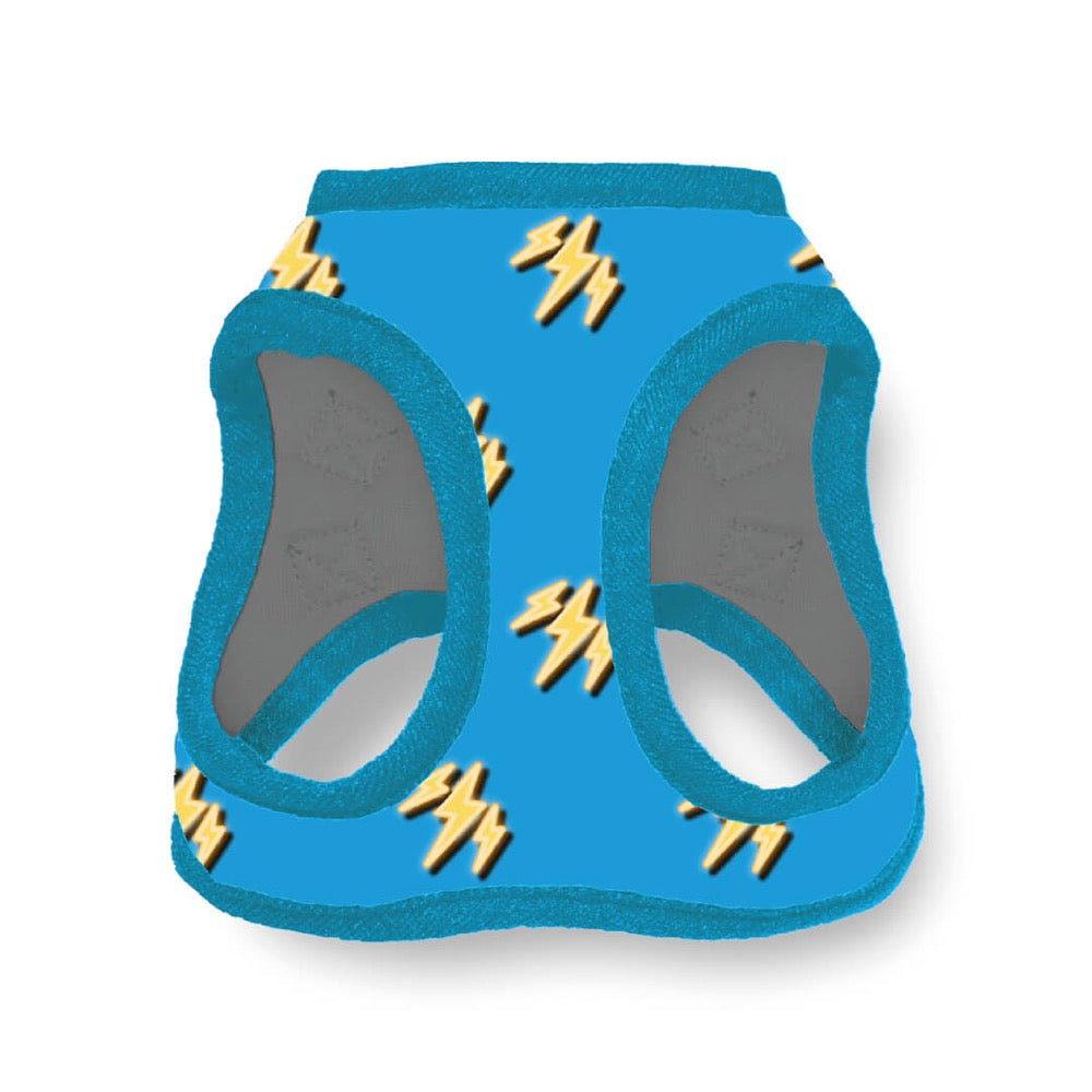 Pechera Para Perro Con Diseños Divertidos Full Print, De Fácil Transpiración y Muy Cómoda. Color Celeste