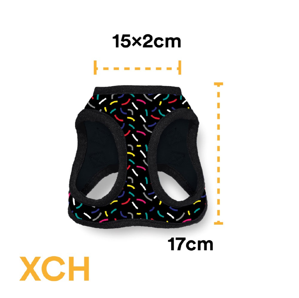 Pechera Para Perro Con Diseños Divertidos Full Print, De Fácil Transpiración y Muy Cómoda. Color Negro