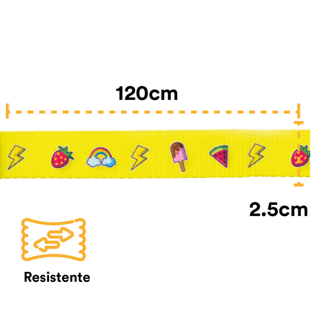 Correa Para Perro Con Cintilla y Costuras Reforzadas En Ambos Extremos. 120 cm.