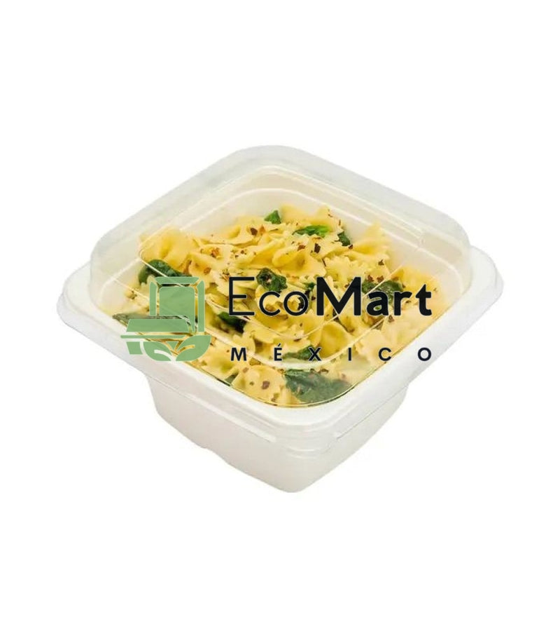 COMBO Bowl Quad 42 oz Caña de azúcar + Tapa RPET X300 JUEGOS - Eco Mart México