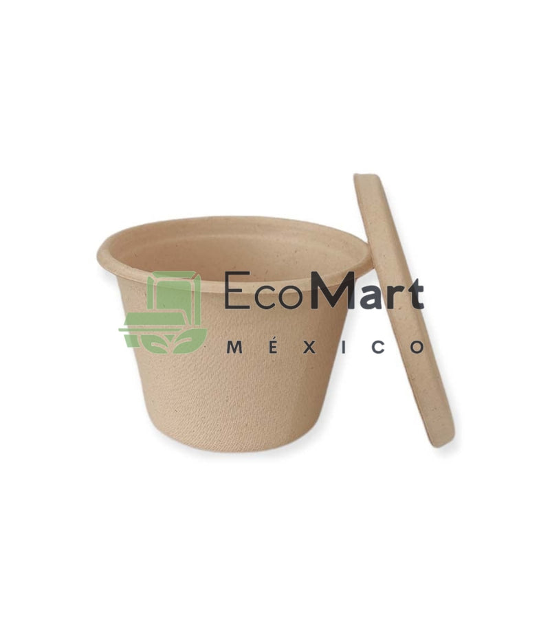 COMBO Souffle Caña 5 oz + Tapas - EcoMart México Ecoempaques Compostables