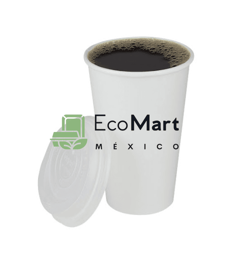 COMBO Vasos blancos 16 oz + Tapas X1000 JUEGOS - Eco Mart México