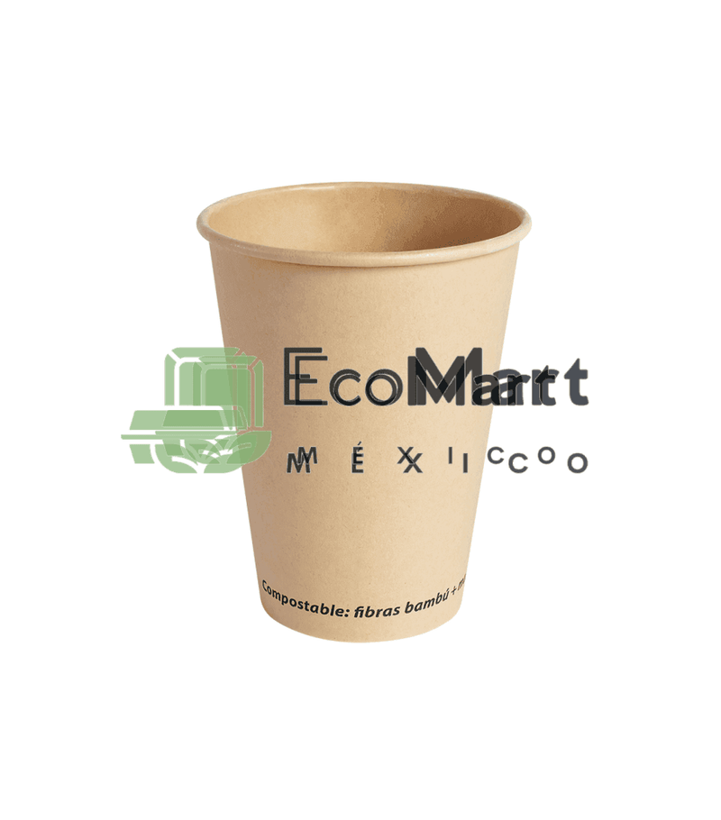 Vaso bambú 12 oz + PLA X1000 PIEZAS - Eco Mart México