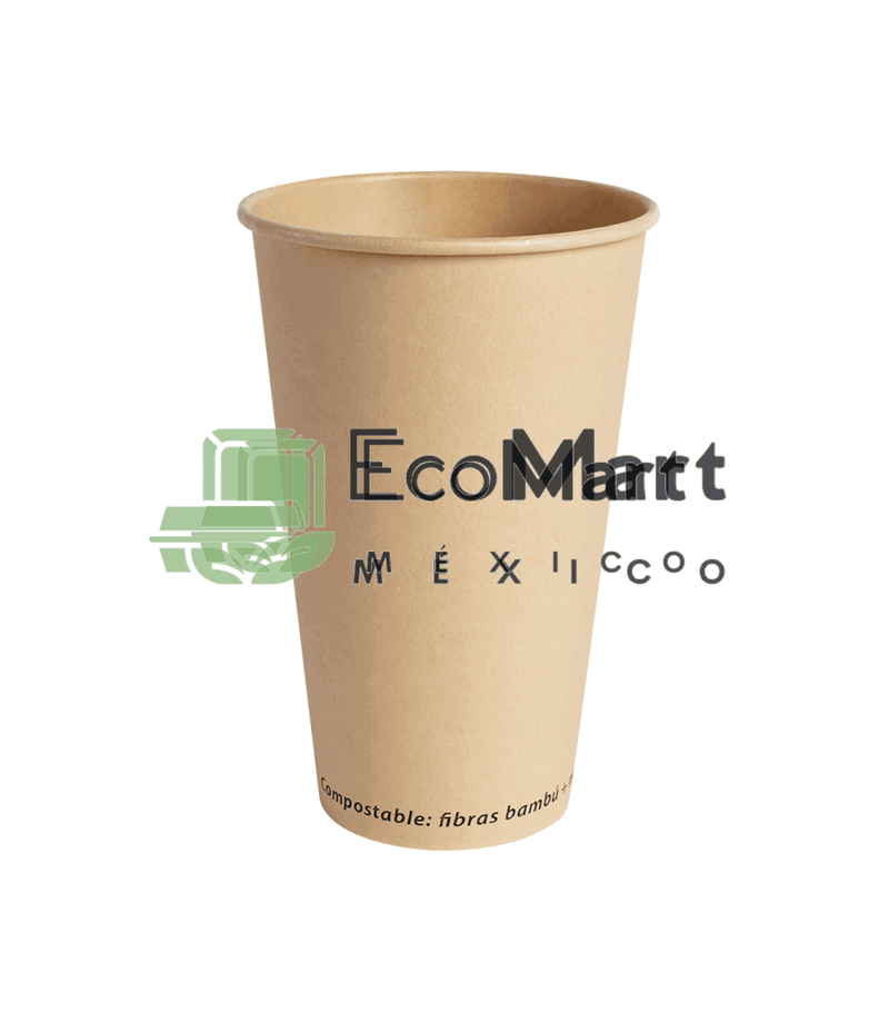 Vaso bambú 16 oz + PLA X1000 PIEZAS - Eco Mart México